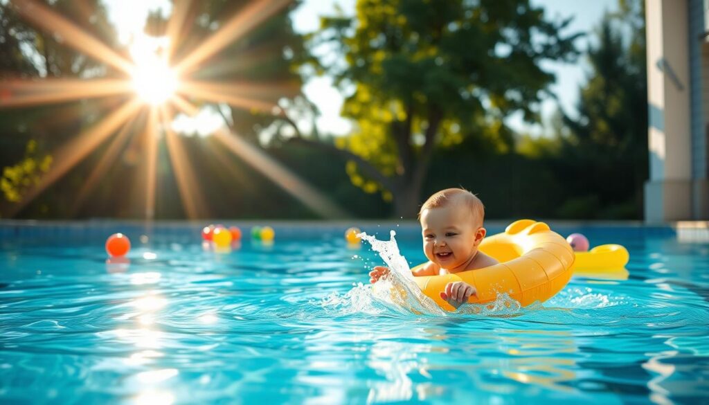 baby swim training timing