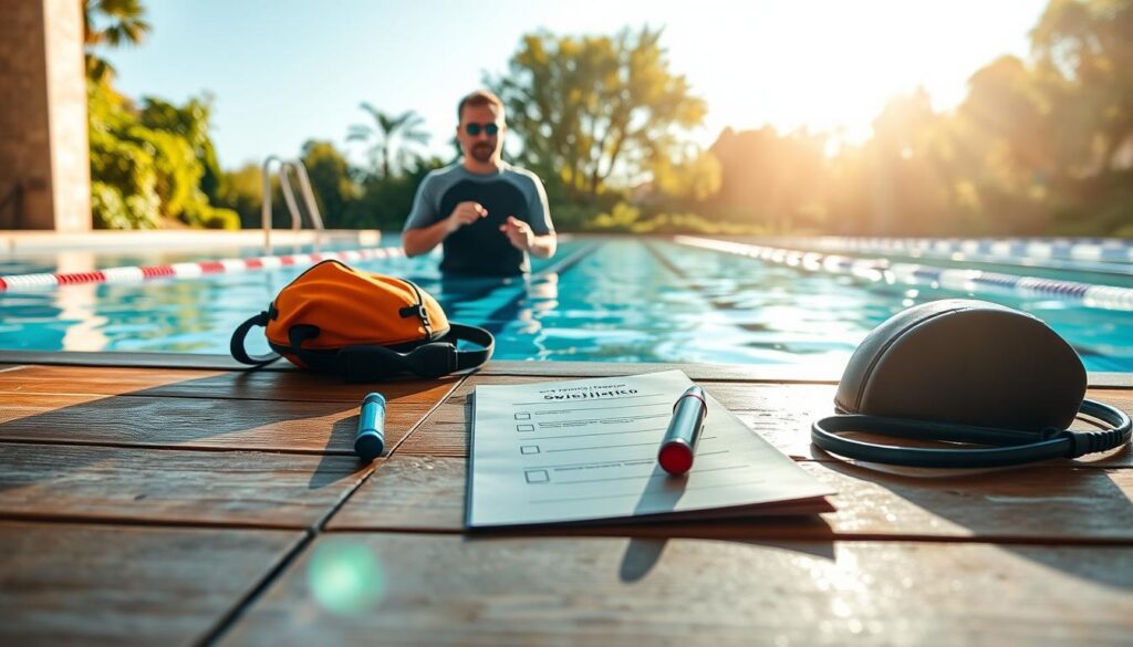 לבדוק מדריך לשחייה